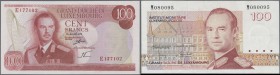 Luxembourg: set of 4 notes 3x different issues Francs 1970/80 (in used condition) P. 56-58 and a Notgeld note 20 Mark of the Gelsenkirchner Bergwerks-...