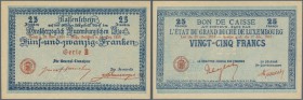 Luxembourg: 25 Franken 1918 P. NL, Serie B, without serial number, condition: UNC.
