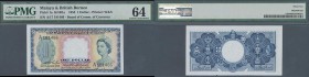 Malaya & British Borneo: 1 Dollar 1953 P. 1a, condition: PMG graded 64 Choice UNC.