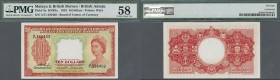 Malaya & British Borneo: 10 Dollars 1953 P. 3a in condition: PMG graded 58 Choice About UNC.