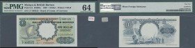 Malaya & British Borneo: 1 Dollar 1959 P. 8A in condition: PMG graded 64 Choice UNC.