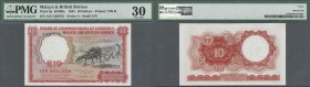 Malaya & British Borneo: 10 Dollars 1961 P. 9a, condition: PMG graded 30 VF.