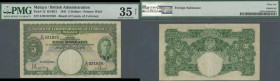 Malaya: 5 Dollars 1941 P. 12 in condition: PMG graded 35 Choice VF NET.