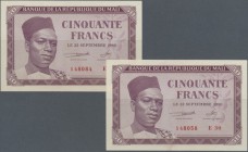 Mali: 2 pcs 50 francs 1960 P. 1 in condition: UNC. (2 pcs)
