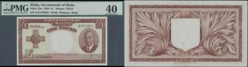 Malta: 1 Pound 1949 P. 22a in condition: PMG graded 40 XF.