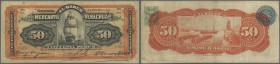 Mexico: Banco Mercantil de Veracruz 50 Pesos November 8th 1905, P.S441, highly rare note in nice condition with lightly yellowed paper, a few spots an...