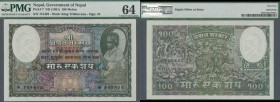 Nepal: 100 Mohru ND(1951) P. 7 in condition: PMG graded 64 Choice UNC.