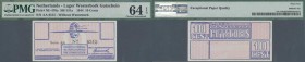 Netherlands: Lager Westerbork Gutschein 10 Cents 1944 P. NL in condition: PMG graded 64 Choice UNC EPQ.