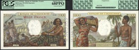 New Caledonia: Banque de'l Indochine, Noumea 1000 Francs ND(1963) SPECIMEN, P.43ds, PCGS graded 68 Superb Gem New PPQ