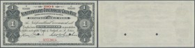 Newfoundland: 1 Dollar ND Specimen P. A7s with small red ”Specimen” overprint at lower border, larger top border (from original sheet), zero serial nu...