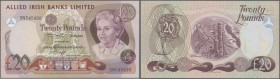 Northern Ireland: 20 Pounds 1982 P. 4a Allied Irish Banks Limited, only light dint at right, condition: aUNC.