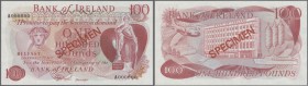 Northern Ireland: 100 Pounds ND(1978) Specimen P. 64s, Bank of Ireland, in condition: UNC.