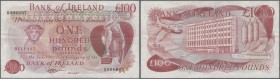 Northern Ireland: 100 Pounds ND P. 68b, Bank of Ireland, light folds, no holes or tears, condition: VF-.