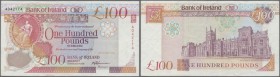 Northern Ireland: 100 Pounds 1992 P. 73a, used with folds and creases but no holes or tears, still strong paper with crispness and bright colors, cond...