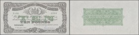 Northern Ireland: 10 Pounds 1963 P. 128c, Belfast Banking Company, light creases at left and right border, no strong folds, no holes or tears, conditi...