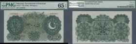 Pakistan: 100 Rupees ND(1948) P. 7 in condition: PMG graded 65 GEM UNC EPQ.