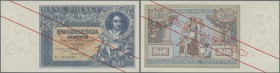 Poland: 20 Zlotych 1931 SPECIMEN, P.73s with a few minor creases in the paper and small annotation at lower left on front, otherwise perfect. Conditio...