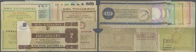 Poland: Set with 13 notes of the BON TOWAROWY series with 5 and 10 Cents 1960 P.FX12-13 /VG, F-), 1, 2, 5, 2 x 10 and 20 Cents 1969 P.FX21-25 (F- to V...