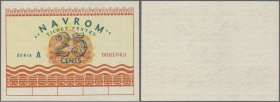 Romania: 25 Cents Navrom Serie A ND, P. NL., light dints at upper border, condition: aUNC.