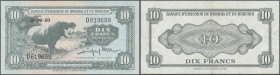 Rwanda-Burundi: 10 Francs 1960 P. 2, in condition: XF.