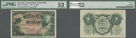 Sarawak: 1 Dollar 1935 P. 20 in condition: PMG graded 53 aUNC.