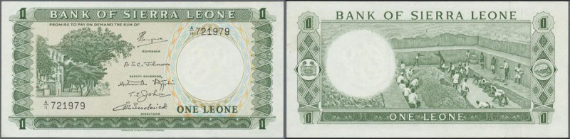 Sierra Leone: 1 Leone ND P. 1 in condition: UNC.