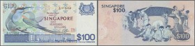 Singapore: 100 Dollars ND(1977) P. 14 in condition: aUNC.