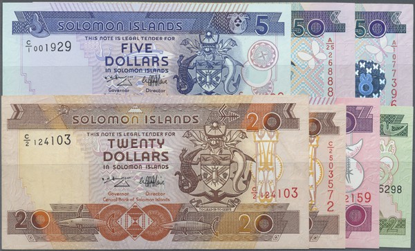 Solomon Islands: larger lot of 60 pcs containing different issues, years, signat...