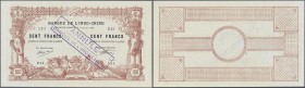 Tahiti: highly rare 100 Francs 1920 Banque de l'Indochine with ”Annule” stamp P. 6b(s), regular note taken out of the production to be used as a Speci...