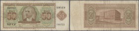 Turkey: 50 Kurus ND(1944) P. 134, used with several folds and staining in paper, no holes or tears, condition: F.