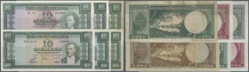Turkey: Set with 6 Banknotes 10 Lirasi L. 1930 (1951-1961) ”Atatürk” - 5th Issue P.156 (VF, pressed), P.157 /XF, previously mounted), P.158 (F), P.159...