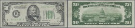 United States of America: 50 Dollars 1934 ”New York” P. 432 in used condition with folds but still crispness in paper and no holes or tears, condition...