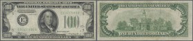 United States of America: 100 Dollars 1934 ”Richmond” P. 433 in used condition with several folds and creases, condition: F.