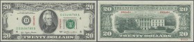 United States of America: 20 Dollar 1977 SPECIMEN P. 465s with Specimen overprint and Specimen serial number D23456789A, rare note in condition: UNC.