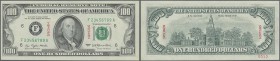 United States of America: 100 Dollars 1977 SPECIMEN P. 467s with Specimen overprint and Specimen serial number F23456789A, rare note in condition: UNC...