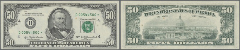 United States of America: 50 Dollars series 1977 replacement / Star note, P.466r...