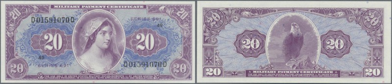 United States of America: rare set of 2 CONSECUTIVE unissued Military Payment Ce...