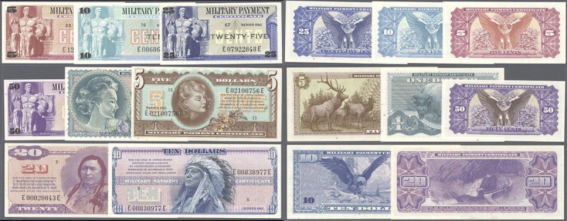 United States of America: complete set of 8 notes Military Payment Certificate (...