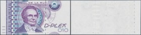 Testbanknoten: Test Note DE LA RUE CURRENCY (UK), uniface intaglio print with watermark and security features in condition: UNC.