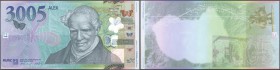 Testbanknoten: Test Note Leonhard Kurz Germany ”3005 Alex” with portrait ”Alexander Humbold”, intaglio printed with broad security hologram foil at ri...
