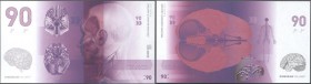Testbanknoten: Test Note Leonhard Kurz from the ”Anatomy” series, featuring the ”Kinegram Volume” on an offset printed specimen dated 2013, together w...