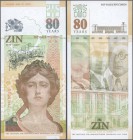 Testbanknoten: Test Note ZIN Printing Works Serbia, vertically designed specimen with security features together with descriptive folder in condition:...