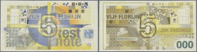 Testbanknoten: Test Note Joh. Enschede (as printer in the EUROSYSTEM) ”5 Florin” 1998, early Euro Test Note (For the 200 Euro, same size, color and st...