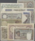 Algeria: large lot of 344 banknotes from Algeria and Tunisia, containing many different issues from the early dates to the modern times in different q...