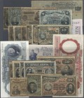 Argentina: larger lot of 174 banknotes from different times and with different denominations from Argentina, several older issues (about 1900) include...