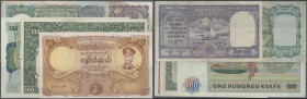 Burma: Huge set with 30 Banknotes Burma starting with the Reserve Bank of India Issue 10 Rupees ND(1938) P.5, comprising also100 Kyats Government of t...