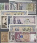 Guinea: about 120 banknotes from different series in different denominations in various conditions containing for example P. 9, 8, 29, 14, 29s, 15 and...