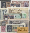 Italy: very big lot of about 1750 banknotes of many different issues of italian currency, containing the following Pick numbers in different qualities...