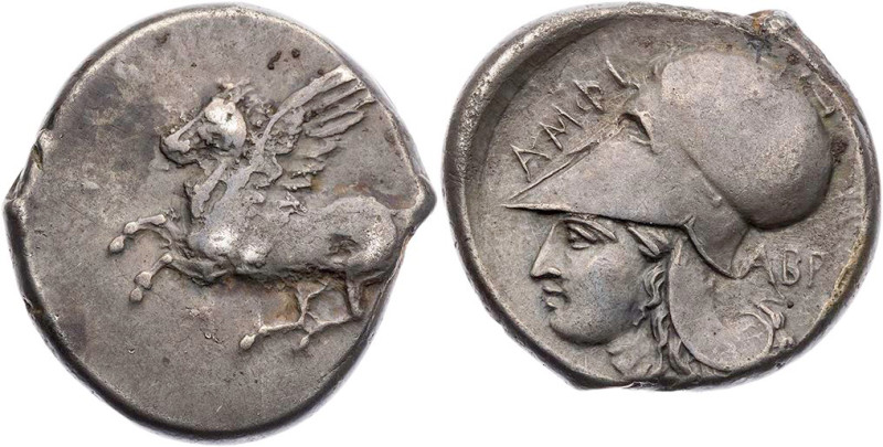 AKARNANIEN ARGOS AMPHILOCHIKON
 AR-Stater 340-300 v. Chr. Vs.: Pegasos fliegt n...