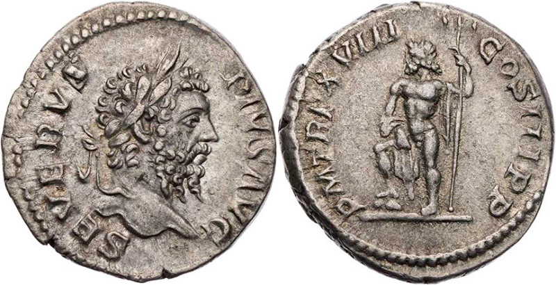 RÖMISCHE KAISERZEIT
Septimius Severus, 193-211 n. Chr. AR-Denar 210 n. Chr. Rom...